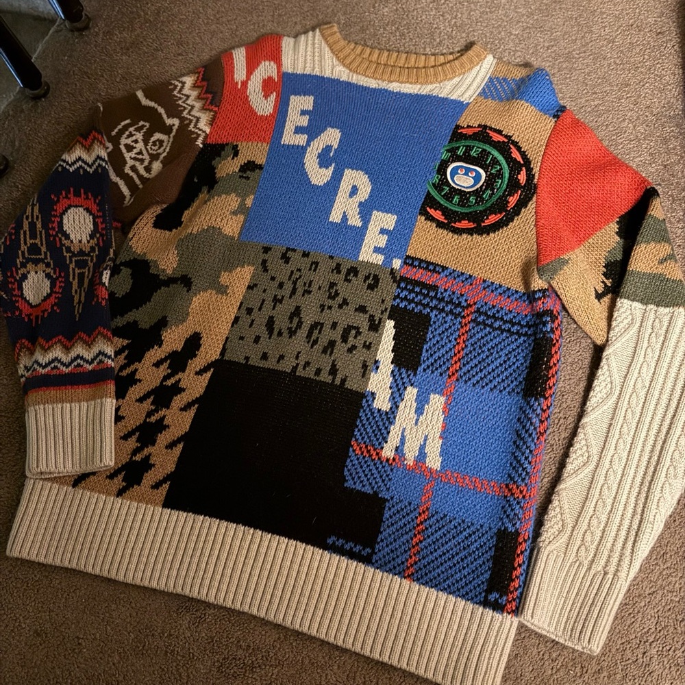 Icecream Bbc Patchwork Sweater Euc - image 3